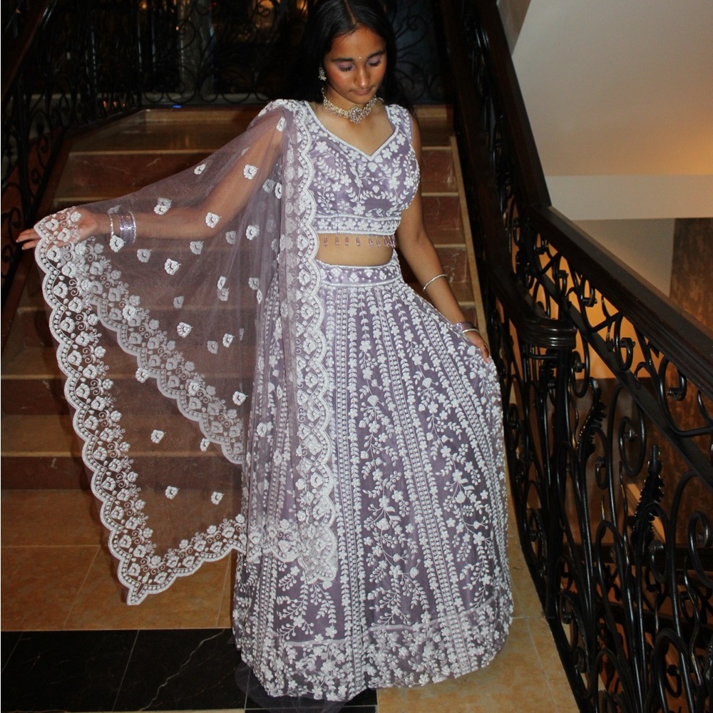Lavender Lengha Choli